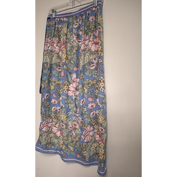 Max Studio Skirt S‎ Floral Faux Wrap Ethereal Flowy Fairy Romantic Softgirl $98 - Picture 5 of 13